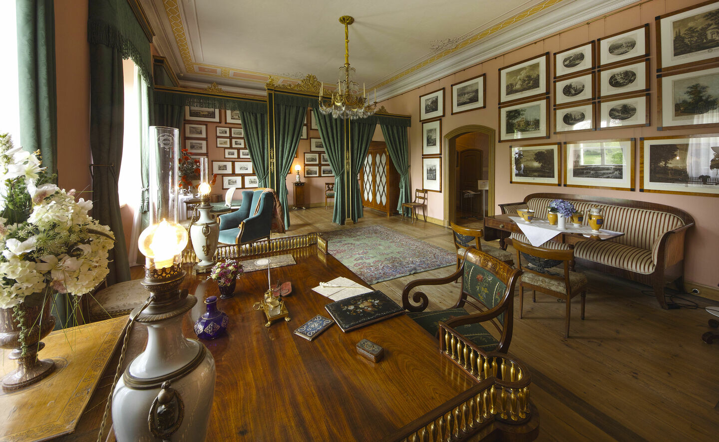 Kleine Saalstube der Fürstin Lucie von Pückler-Muskau im Schloss Branitz, Foto: Hans Bach, Potsdam / SFPM (2014)