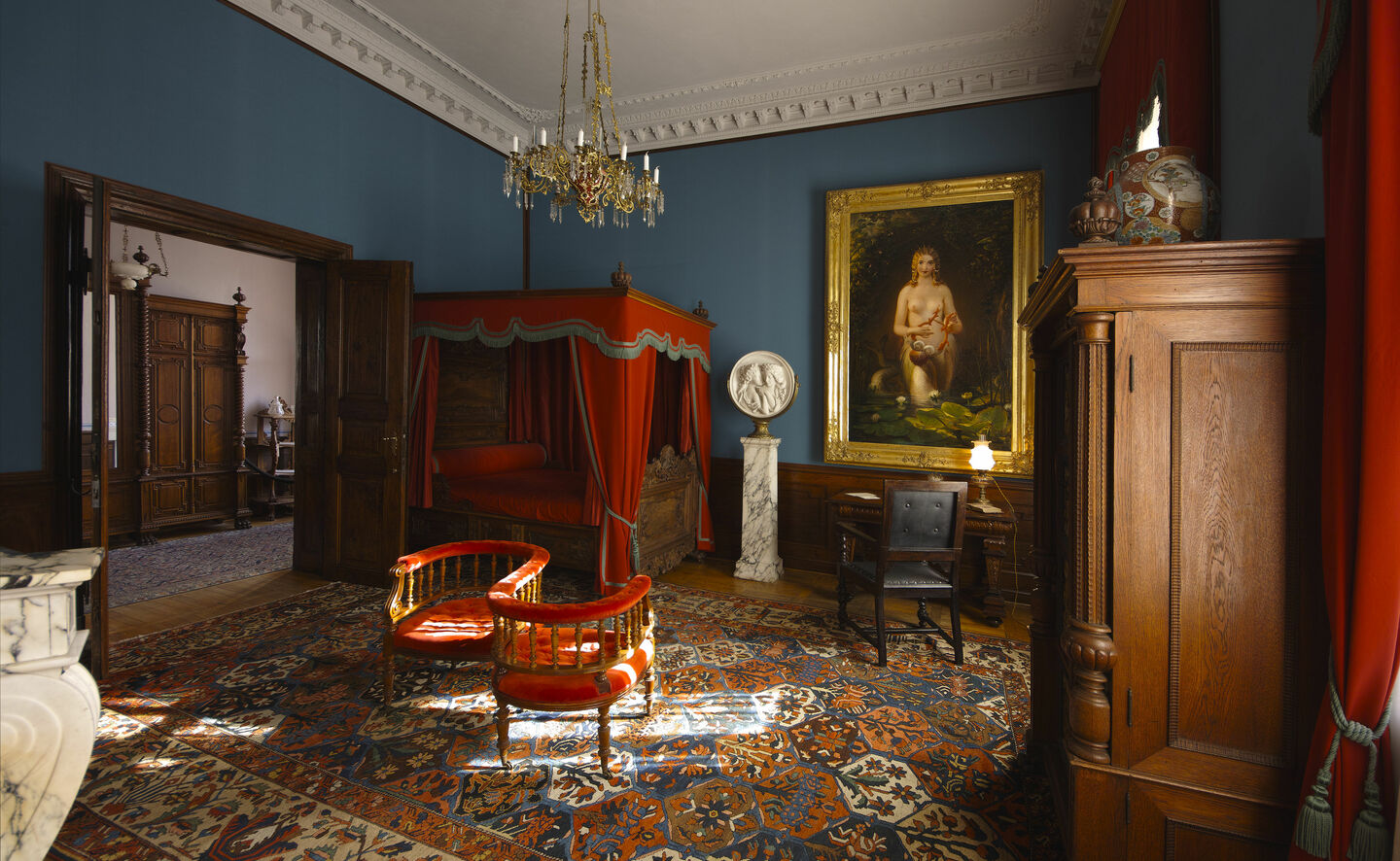 Die Schlafstube des Fürsten Hermann von Pückler-Muskau im Schloss Branitz, Foto: Hans Bach, Potsdam / SFPM (2012)